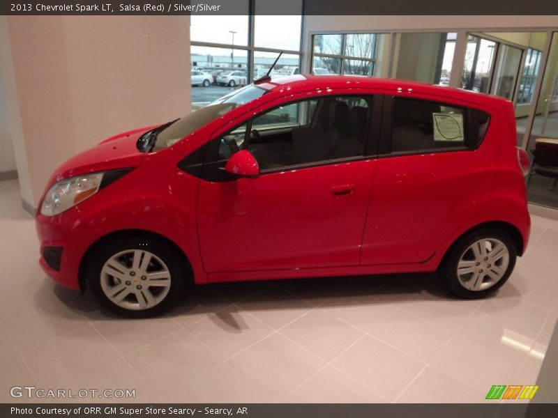 Salsa (Red) / Silver/Silver 2013 Chevrolet Spark LT