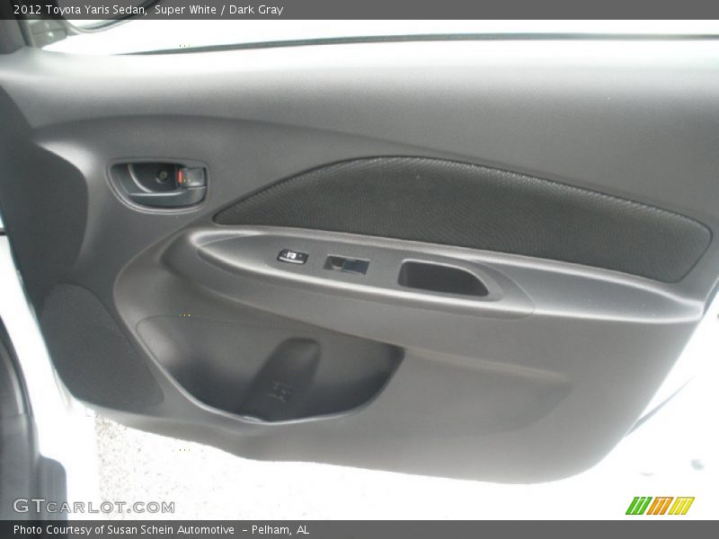 Super White / Dark Gray 2012 Toyota Yaris Sedan