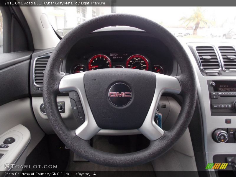 Cyber Gray Metallic / Light Titanium 2011 GMC Acadia SL