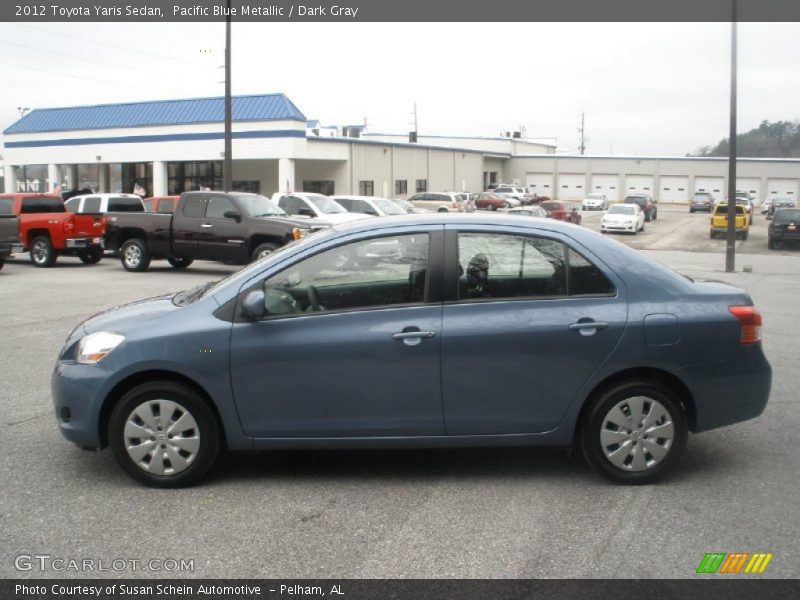 Pacific Blue Metallic / Dark Gray 2012 Toyota Yaris Sedan