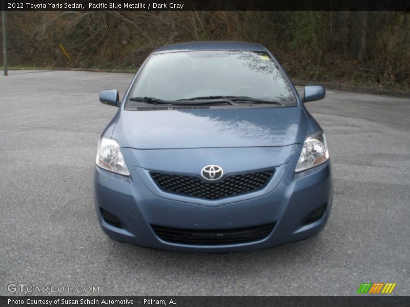 Pacific Blue Metallic / Dark Gray 2012 Toyota Yaris Sedan