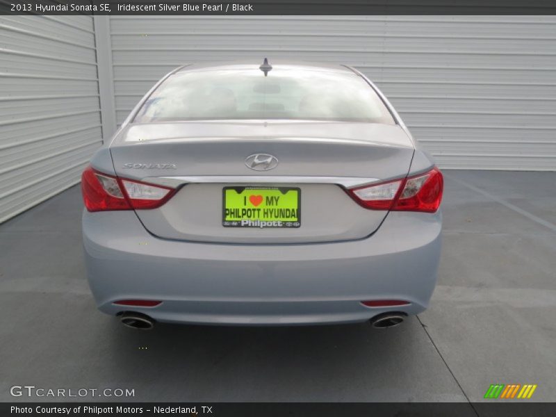 Iridescent Silver Blue Pearl / Black 2013 Hyundai Sonata SE