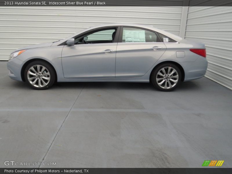 Iridescent Silver Blue Pearl / Black 2013 Hyundai Sonata SE