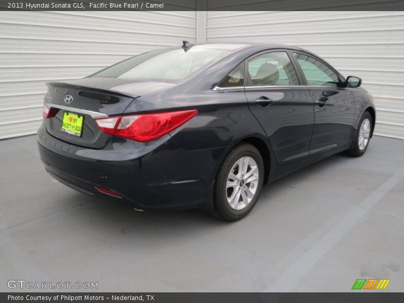 Pacific Blue Pearl / Camel 2013 Hyundai Sonata GLS