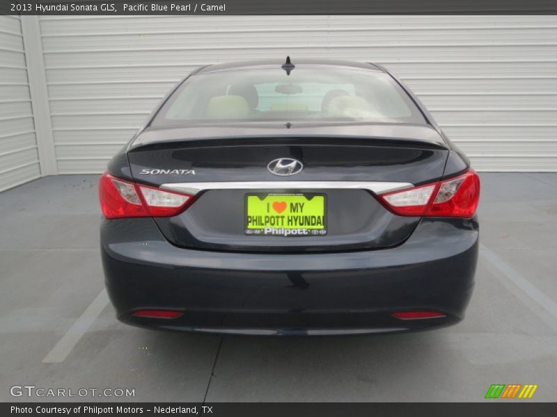 Pacific Blue Pearl / Camel 2013 Hyundai Sonata GLS