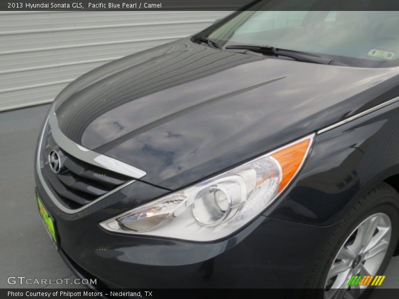 Pacific Blue Pearl / Camel 2013 Hyundai Sonata GLS