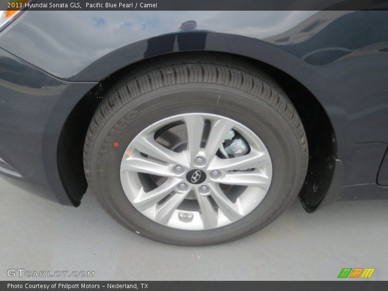 Pacific Blue Pearl / Camel 2013 Hyundai Sonata GLS