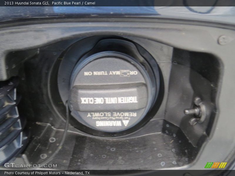Pacific Blue Pearl / Camel 2013 Hyundai Sonata GLS