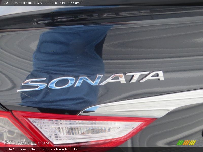 Pacific Blue Pearl / Camel 2013 Hyundai Sonata GLS