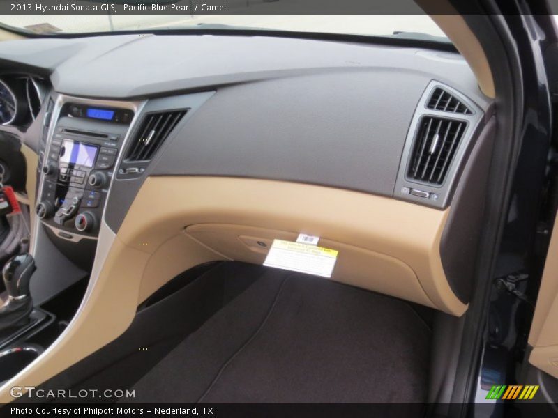 Pacific Blue Pearl / Camel 2013 Hyundai Sonata GLS