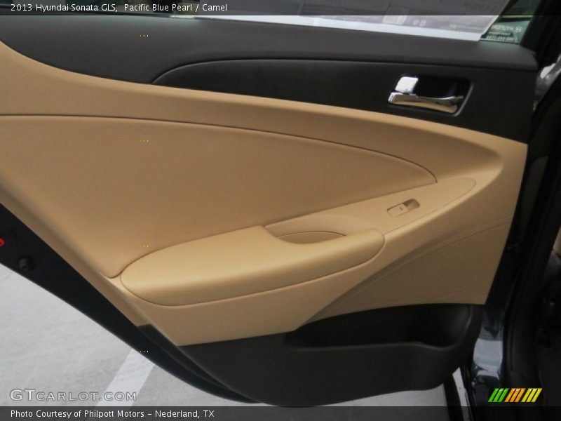 Pacific Blue Pearl / Camel 2013 Hyundai Sonata GLS