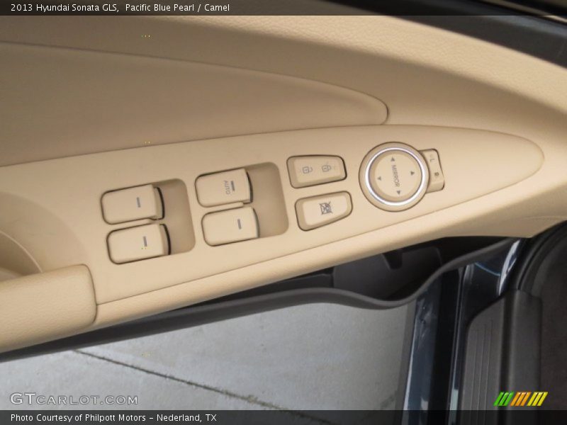 Pacific Blue Pearl / Camel 2013 Hyundai Sonata GLS