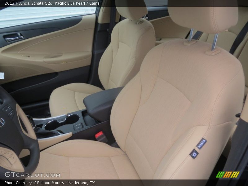 Pacific Blue Pearl / Camel 2013 Hyundai Sonata GLS