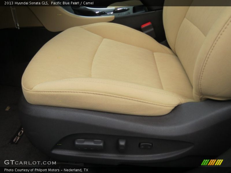 Pacific Blue Pearl / Camel 2013 Hyundai Sonata GLS