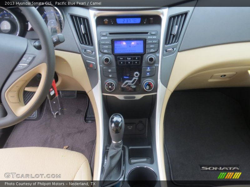 Pacific Blue Pearl / Camel 2013 Hyundai Sonata GLS