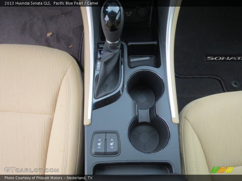 Pacific Blue Pearl / Camel 2013 Hyundai Sonata GLS