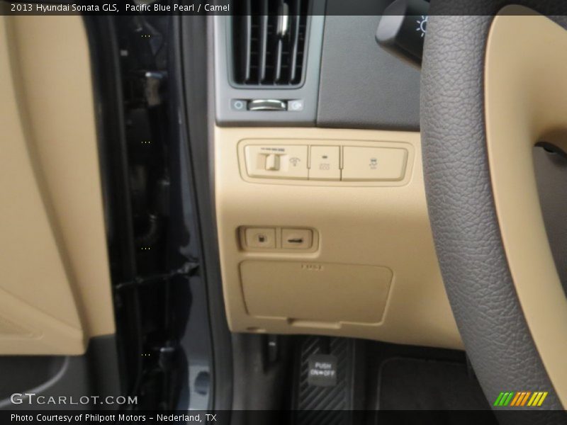 Pacific Blue Pearl / Camel 2013 Hyundai Sonata GLS