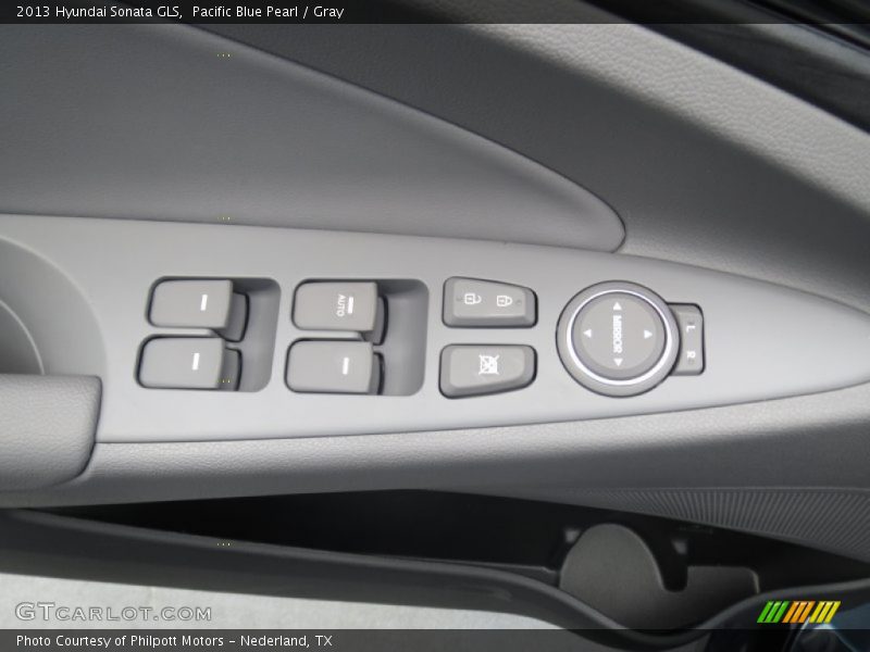 Pacific Blue Pearl / Gray 2013 Hyundai Sonata GLS