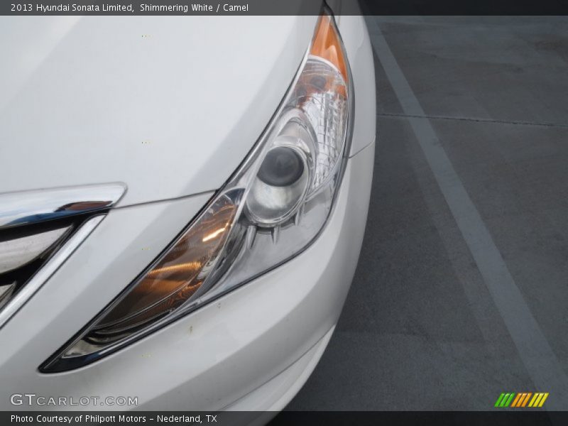 Shimmering White / Camel 2013 Hyundai Sonata Limited