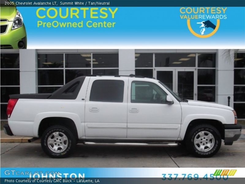Summit White / Tan/Neutral 2005 Chevrolet Avalanche LT