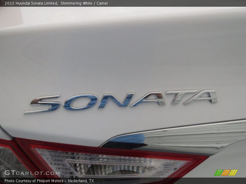 Shimmering White / Camel 2013 Hyundai Sonata Limited