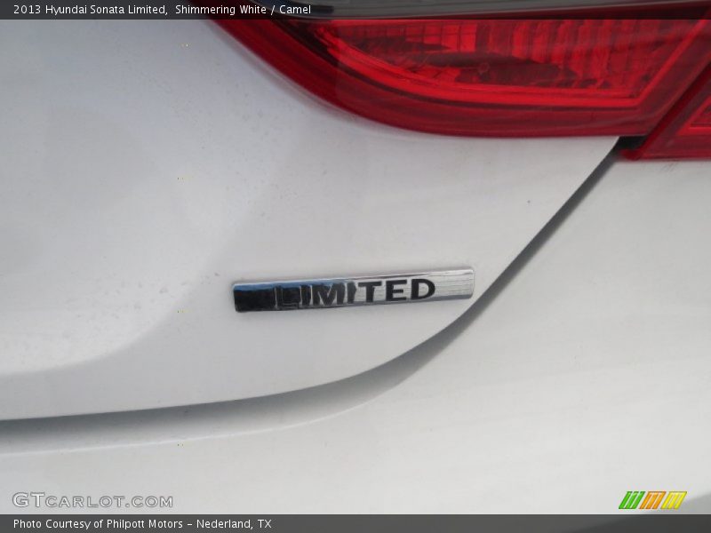 Shimmering White / Camel 2013 Hyundai Sonata Limited