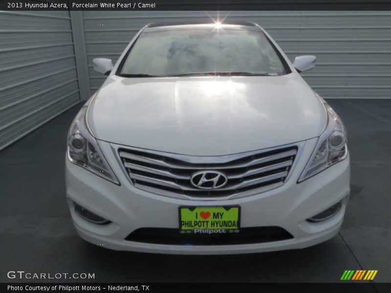 Porcelain White Pearl / Camel 2013 Hyundai Azera