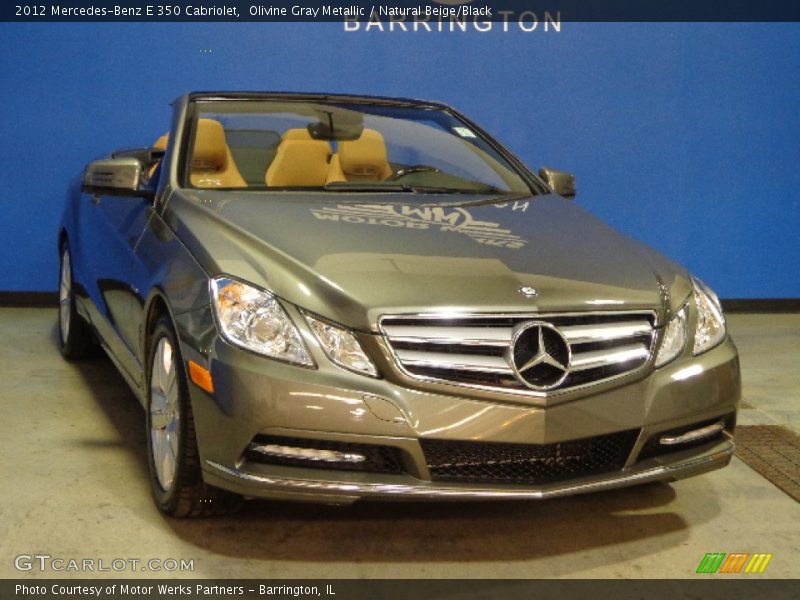 Olivine Gray Metallic / Natural Beige/Black 2012 Mercedes-Benz E 350 Cabriolet