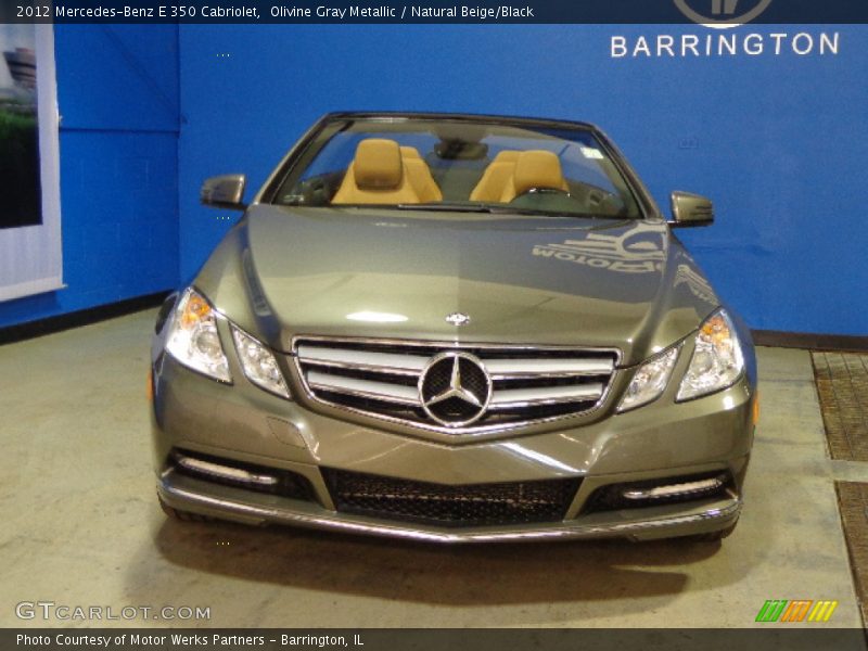 Olivine Gray Metallic / Natural Beige/Black 2012 Mercedes-Benz E 350 Cabriolet