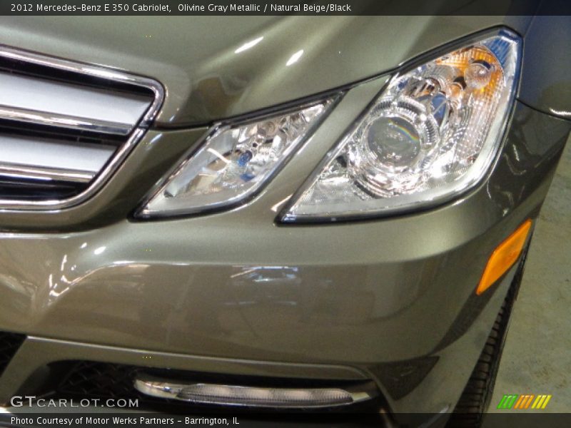 Olivine Gray Metallic / Natural Beige/Black 2012 Mercedes-Benz E 350 Cabriolet