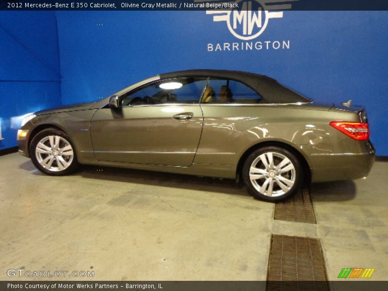Olivine Gray Metallic / Natural Beige/Black 2012 Mercedes-Benz E 350 Cabriolet