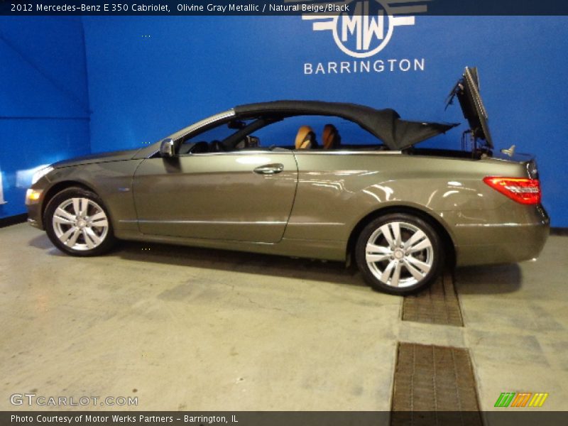 Olivine Gray Metallic / Natural Beige/Black 2012 Mercedes-Benz E 350 Cabriolet