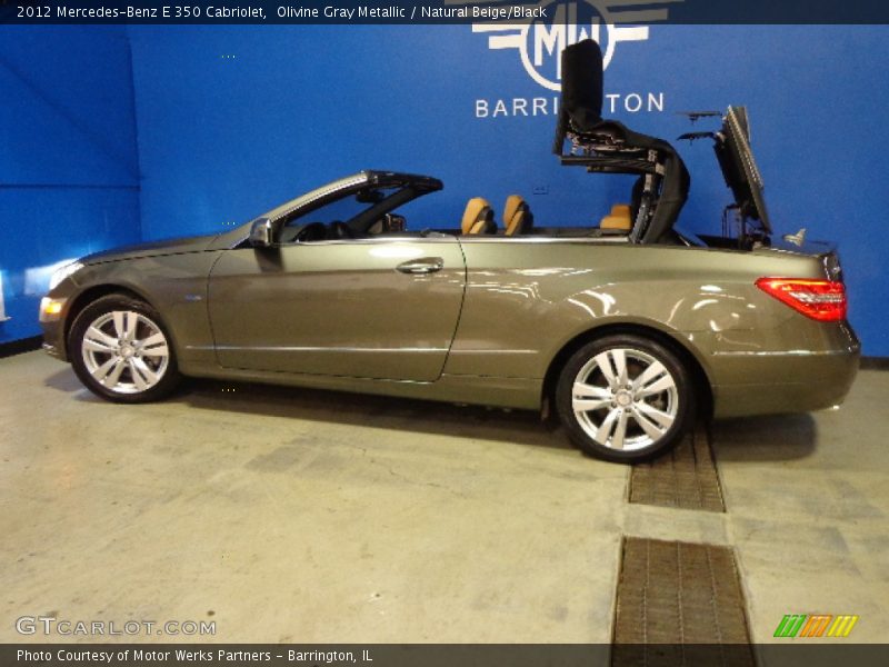 Olivine Gray Metallic / Natural Beige/Black 2012 Mercedes-Benz E 350 Cabriolet