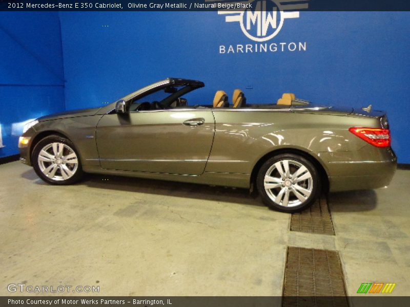 Olivine Gray Metallic / Natural Beige/Black 2012 Mercedes-Benz E 350 Cabriolet