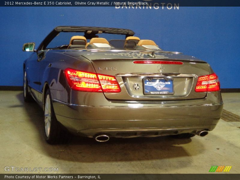 Olivine Gray Metallic / Natural Beige/Black 2012 Mercedes-Benz E 350 Cabriolet