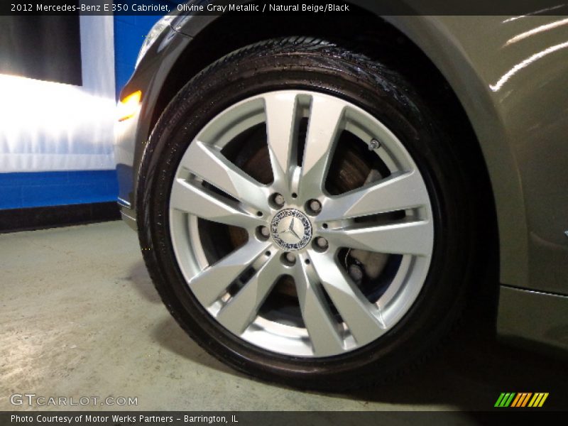 Olivine Gray Metallic / Natural Beige/Black 2012 Mercedes-Benz E 350 Cabriolet