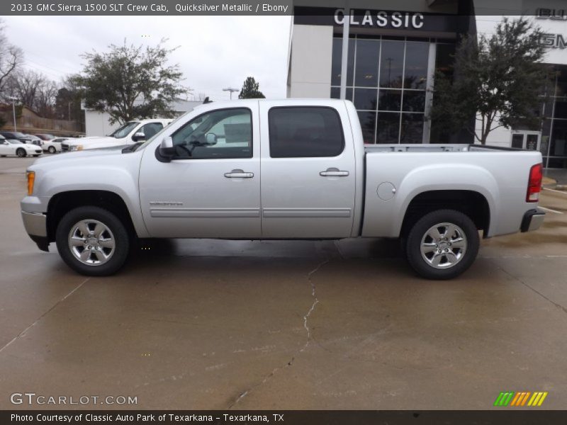 Quicksilver Metallic / Ebony 2013 GMC Sierra 1500 SLT Crew Cab