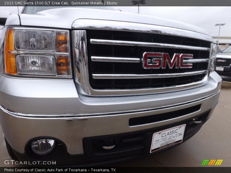 Quicksilver Metallic / Ebony 2013 GMC Sierra 1500 SLT Crew Cab