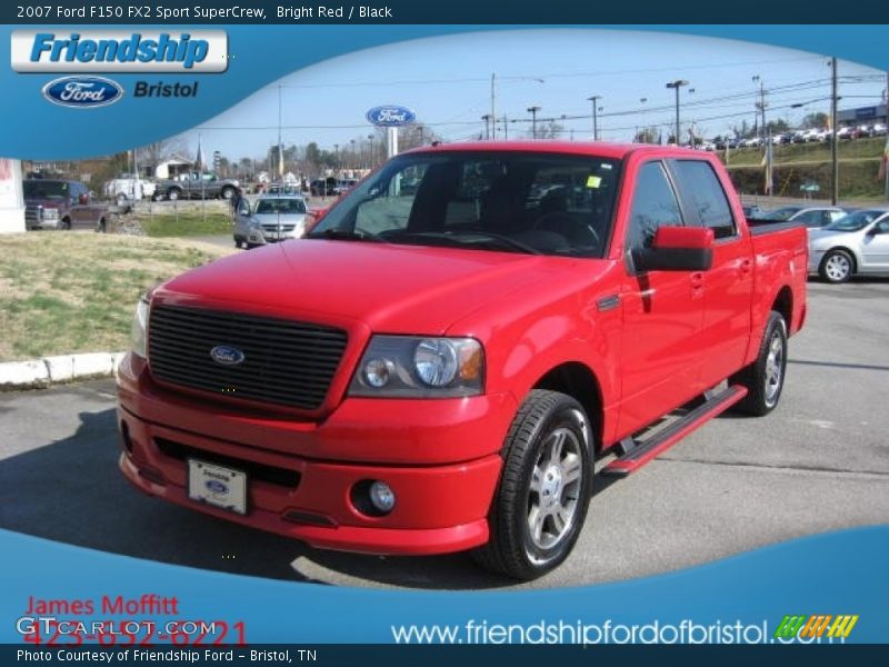 Bright Red / Black 2007 Ford F150 FX2 Sport SuperCrew