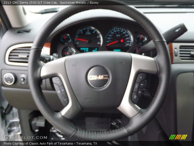 Quicksilver Metallic / Ebony 2013 GMC Sierra 1500 SLT Crew Cab