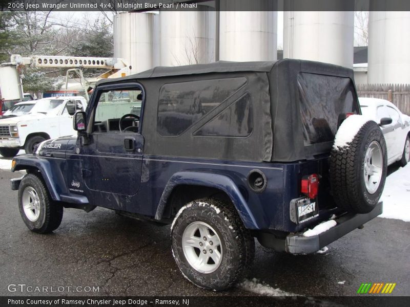 Midnight Blue Pearl / Khaki 2006 Jeep Wrangler Unlimited 4x4
