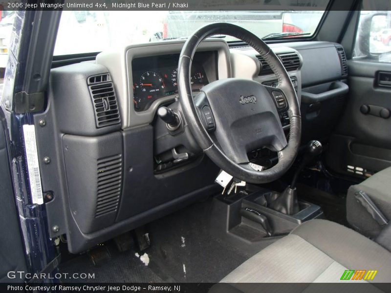 Midnight Blue Pearl / Khaki 2006 Jeep Wrangler Unlimited 4x4