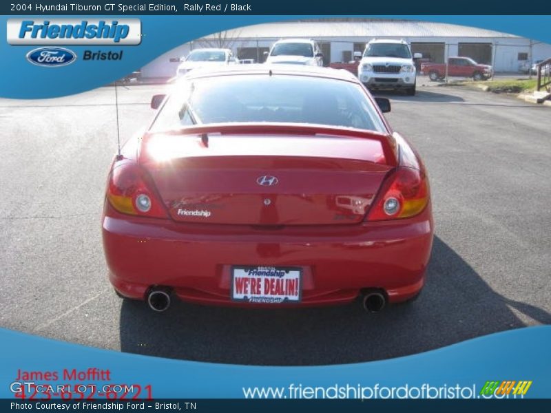 Rally Red / Black 2004 Hyundai Tiburon GT Special Edition