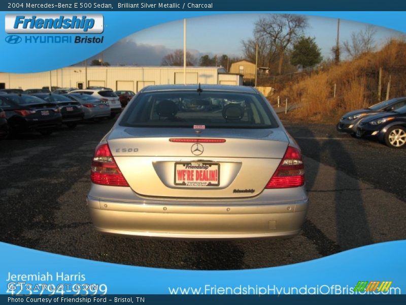 Brilliant Silver Metallic / Charcoal 2004 Mercedes-Benz E 500 Sedan