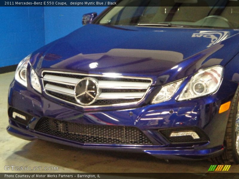 designo Mystic Blue / Black 2011 Mercedes-Benz E 550 Coupe