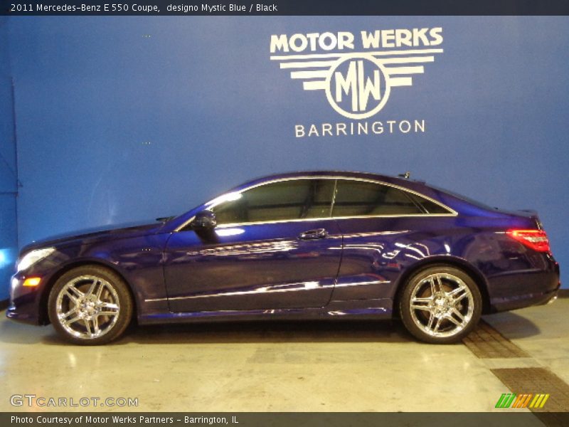 designo Mystic Blue / Black 2011 Mercedes-Benz E 550 Coupe