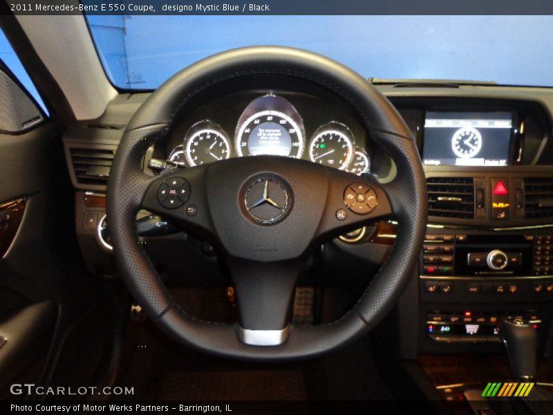 designo Mystic Blue / Black 2011 Mercedes-Benz E 550 Coupe