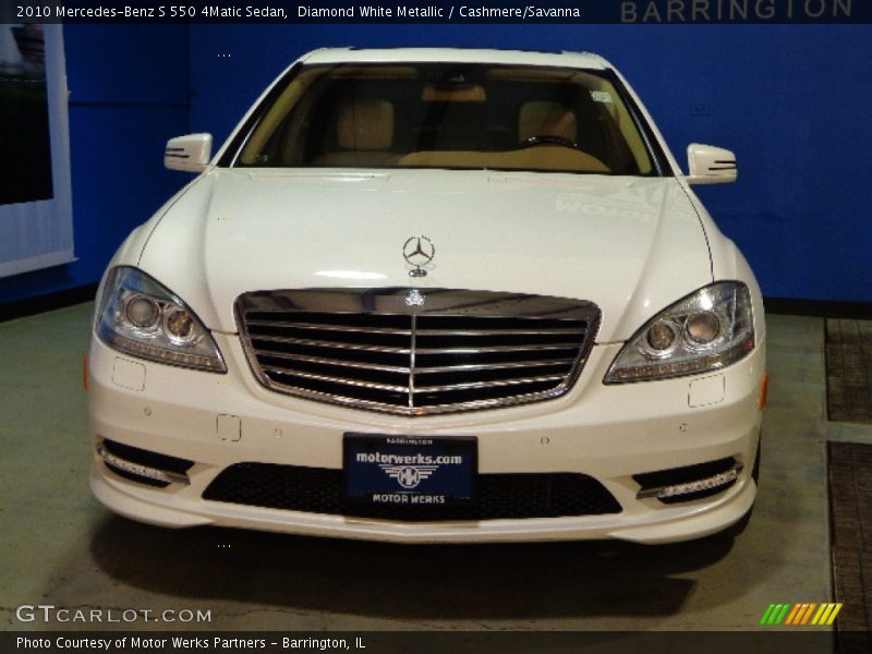 Diamond White Metallic / Cashmere/Savanna 2010 Mercedes-Benz S 550 4Matic Sedan