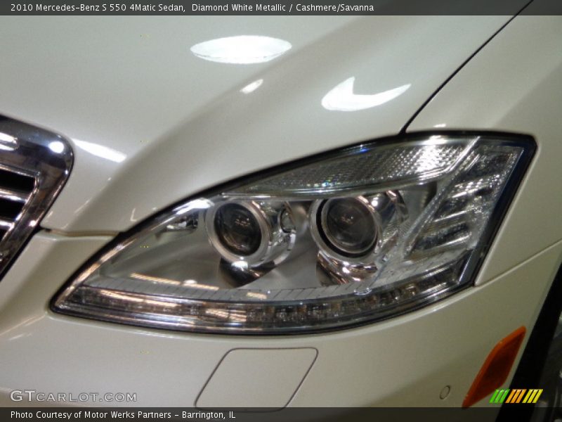 Diamond White Metallic / Cashmere/Savanna 2010 Mercedes-Benz S 550 4Matic Sedan