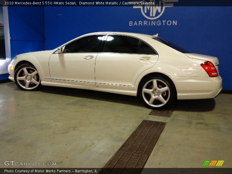 Diamond White Metallic / Cashmere/Savanna 2010 Mercedes-Benz S 550 4Matic Sedan